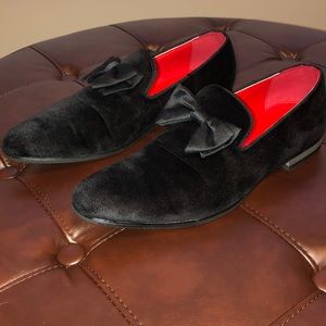 Mens Velvet Slip-On Tuxedo Dress Loafer